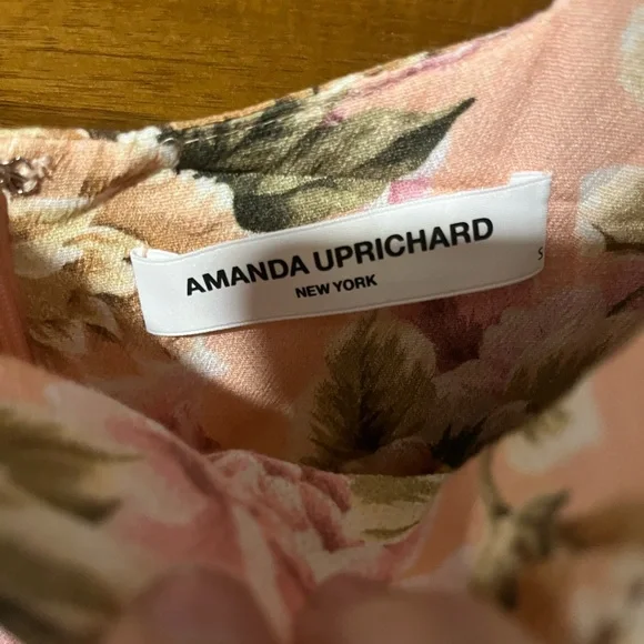Amanda Uprichard Capulet Floral Tie Shoulder Floral Dress - Size Small - Picture 6 of 8